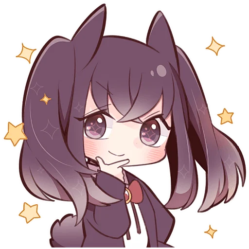 Эмодзи Черная зайка 2