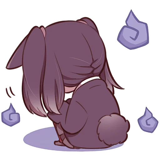 Эмодзи Черная зайка 2