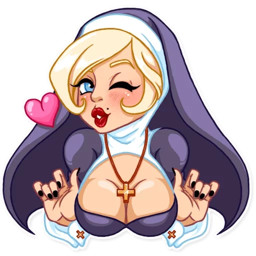 Эмодзи Naughty Nun