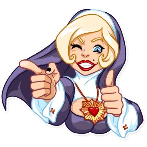 Эмодзи Naughty Nun