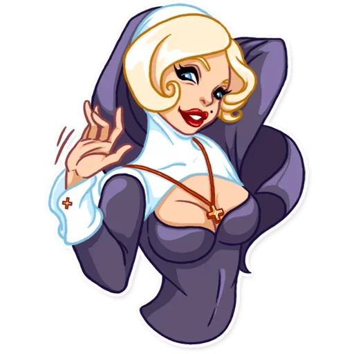 Эмодзи Naughty Nun