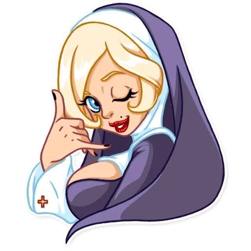 Эмодзи Naughty Nun