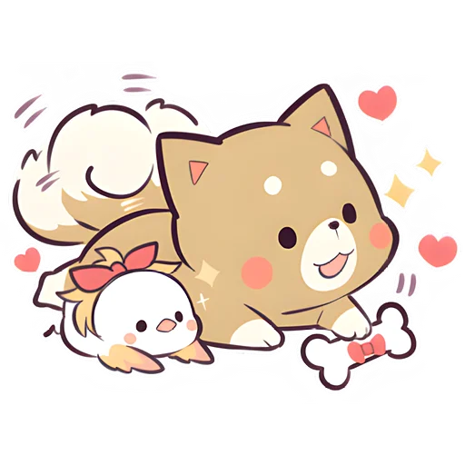 Эмодзи Красивый щенок