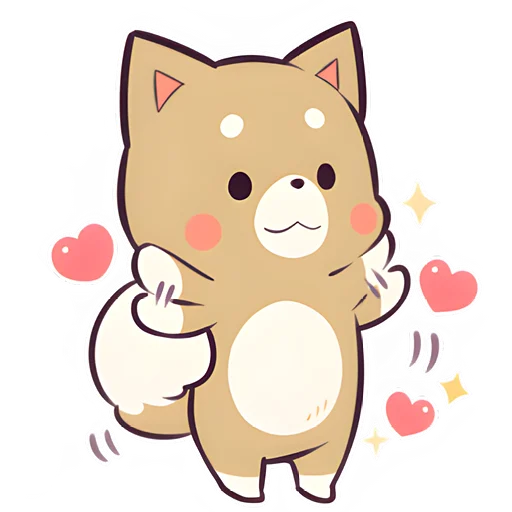 Эмодзи Красивый щенок