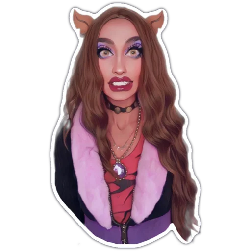 Эмодзи CLAWDEEN WOLF by VTURINANA (MONSTER HIGH)
