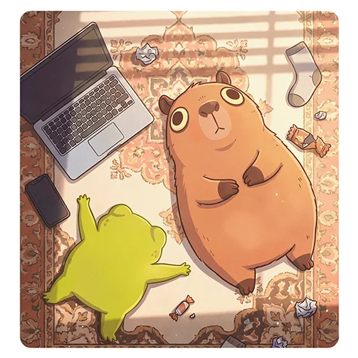 Эмодзи Capybara Comics