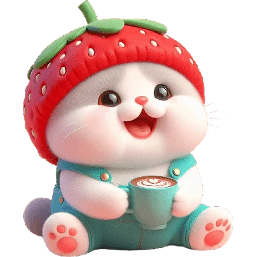 Эмодзи Клубничный мяу