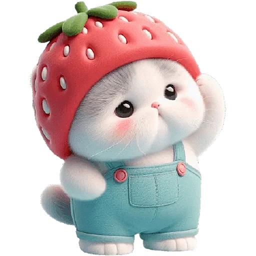 Эмодзи Клубничный мяу