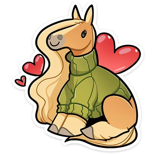 Эмодзи Лошадка Карамелька