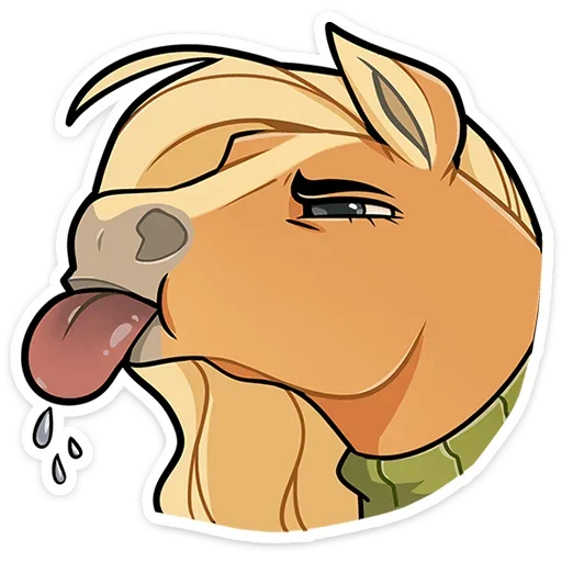 Эмодзи Лошадка Карамелька