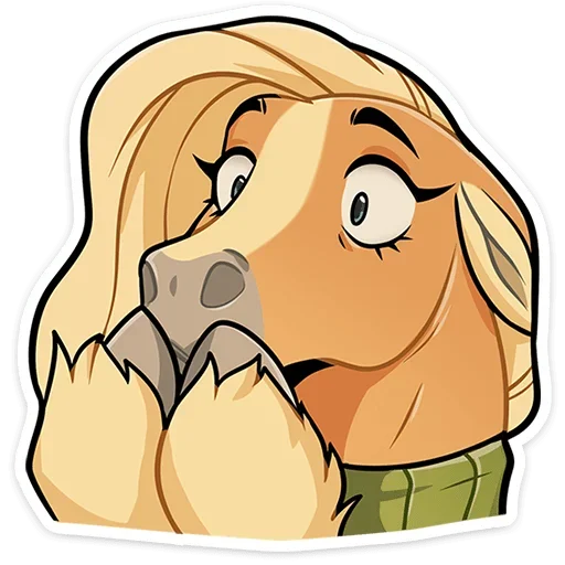 Эмодзи Лошадка Карамелька