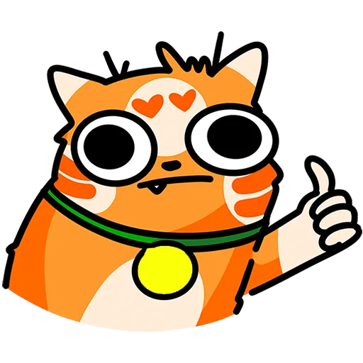 Эмодзи Рыжий кот Кешбэкс Без Текста