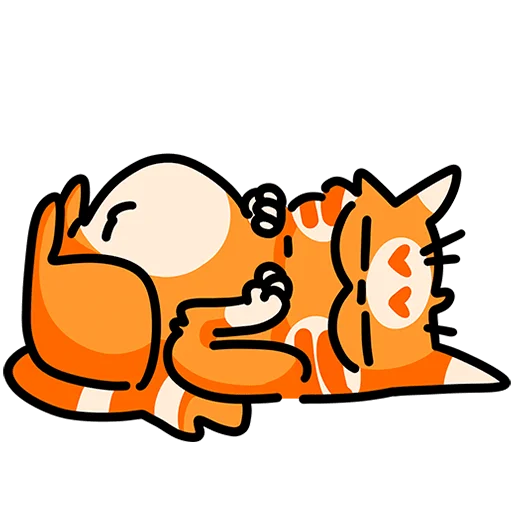 Эмодзи Рыжий кот Кешбэкс Без Текста