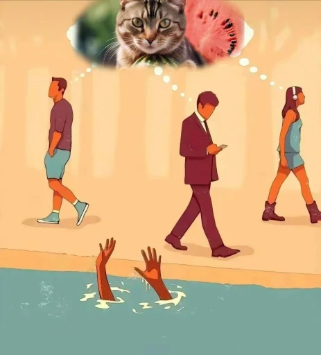 Эмодзи Cat And Watermelon