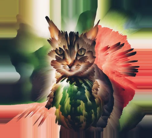 Эмодзи Cat And Watermelon