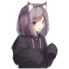 Эмодзи Catgirls in hoodies