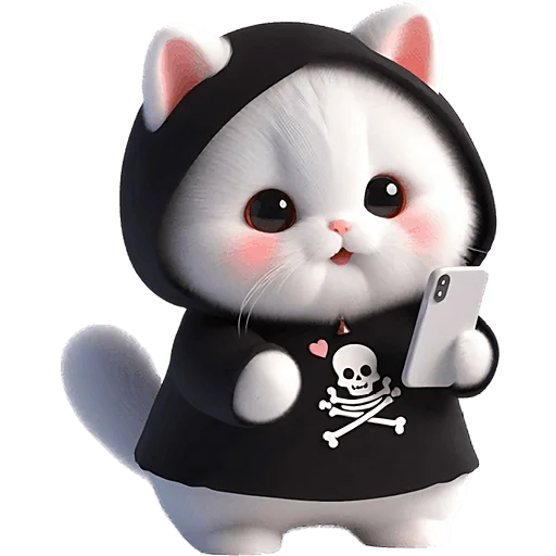 Эмодзи Мрачный котик