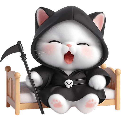 Эмодзи Мрачный котик