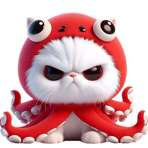Эмодзи Кот кальмар