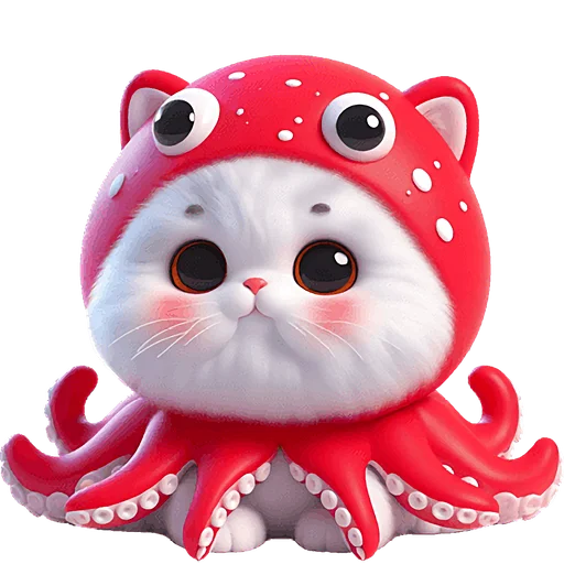 Эмодзи Кот кальмар