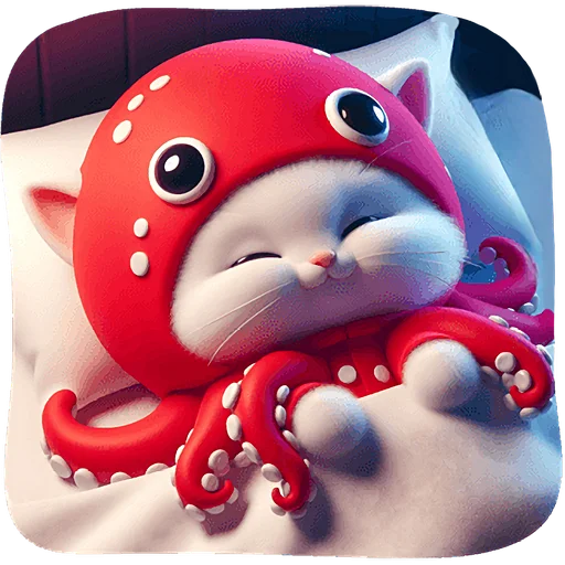 Эмодзи Кот кальмар