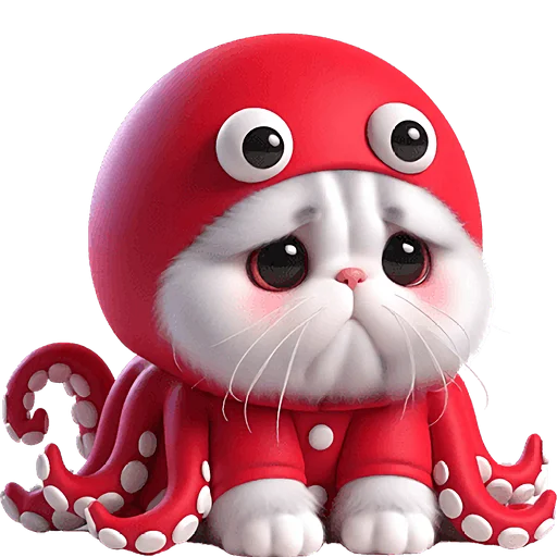 Эмодзи Кот кальмар