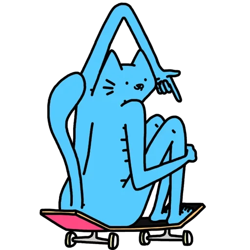 Эмодзи Cat absolutelly blue