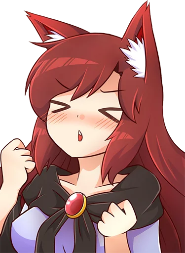 Эмодзи Cham's Wolf Waifu