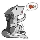 Эмодзи Chibi Sergal