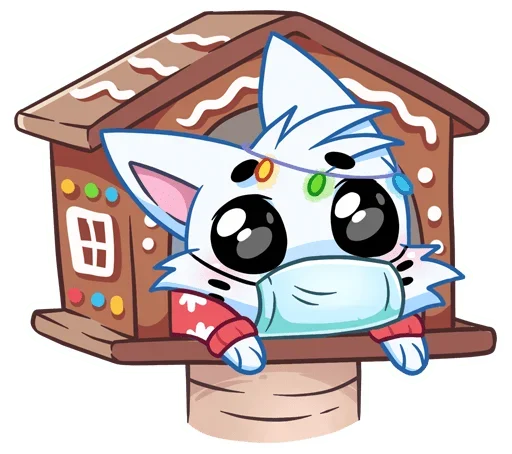 Эмодзи Новогодний Бисквит без надписей