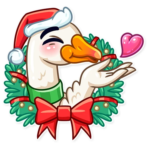 Эмодзи Christmas Goose