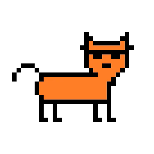 Эмодзи Color pixel cats