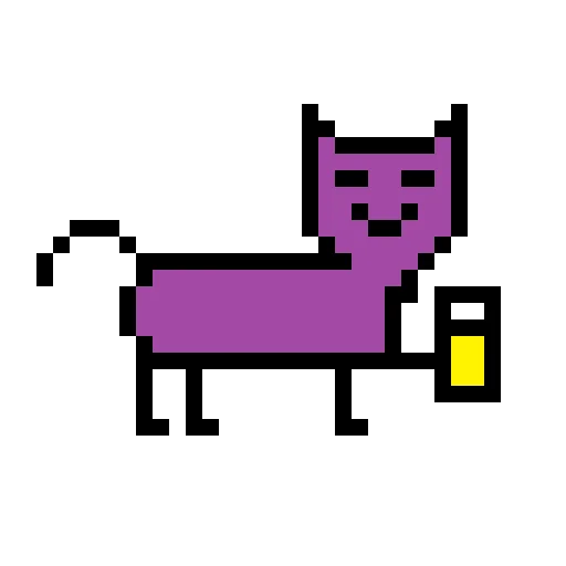 Эмодзи Color pixel cats