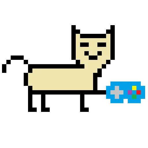 Эмодзи Color pixel cats