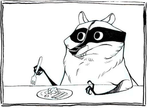 Эмодзи Coon Raccon