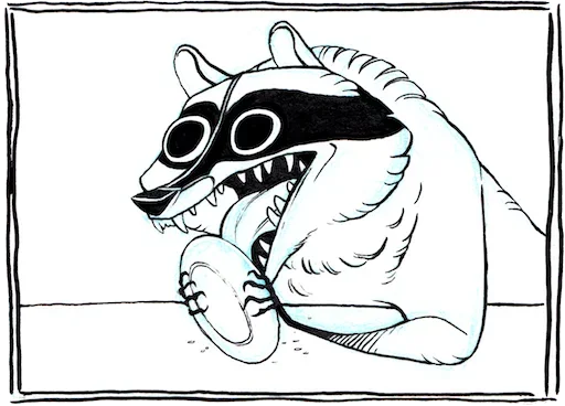 Эмодзи Coon Raccon