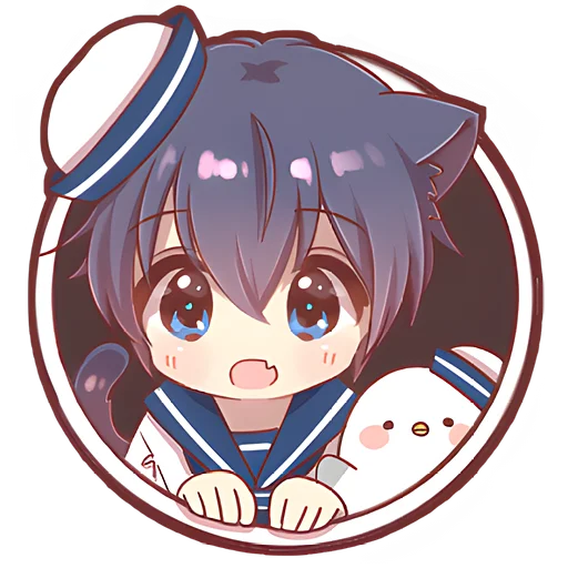 Эмодзи Кот матрос