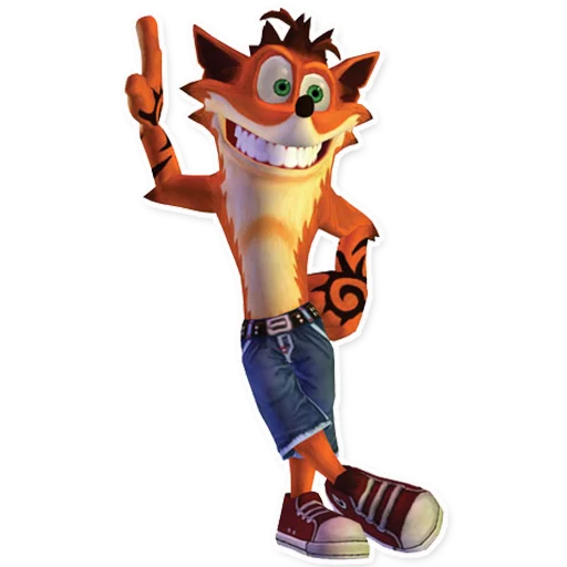 Эмодзи Crash Bandicoot