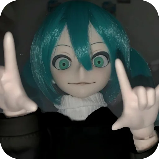 Эмодзи Creepy Miku Doll