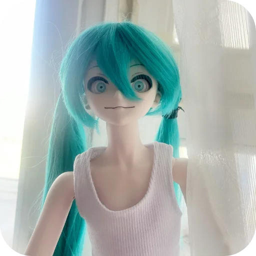 Эмодзи Creepy Miku Doll