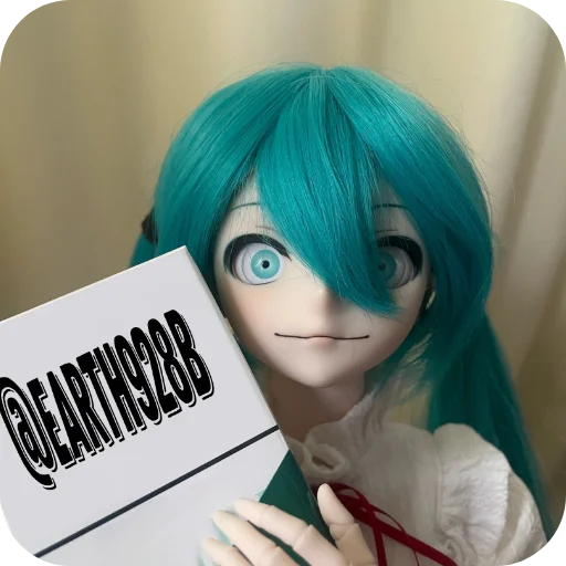 Эмодзи Creepy Miku Doll