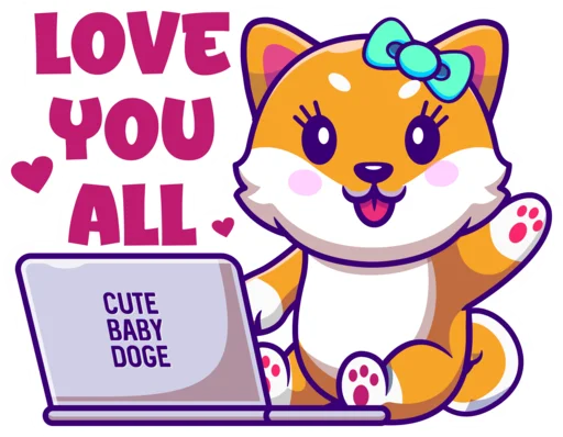 Эмодзи Cute Baby Doge