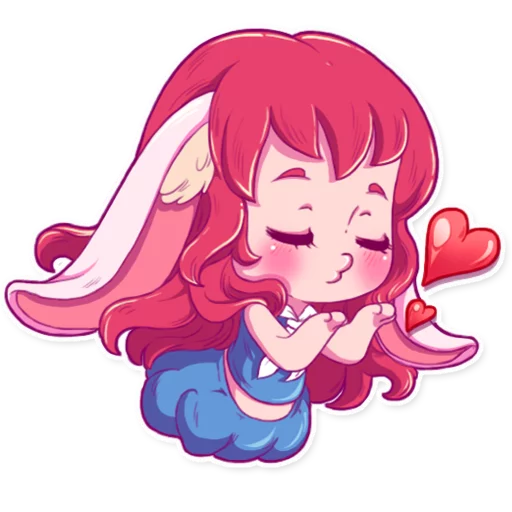 Эмодзи Cute Bunny Girl