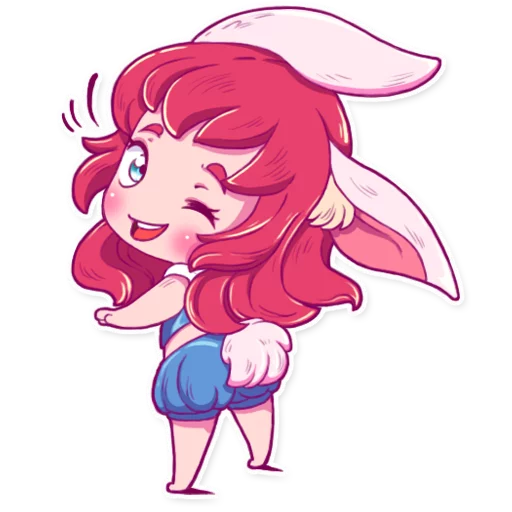 Эмодзи Cute Bunny Girl