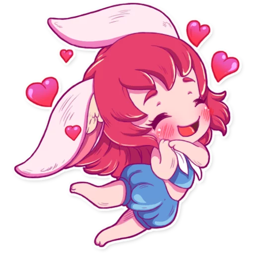 Эмодзи Cute Bunny Girl