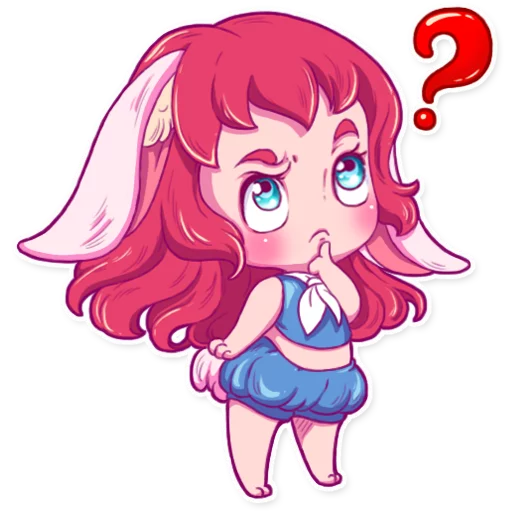 Эмодзи Cute Bunny Girl