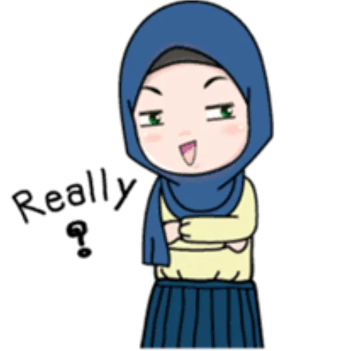 Эмодзи Cute Hijab Girl