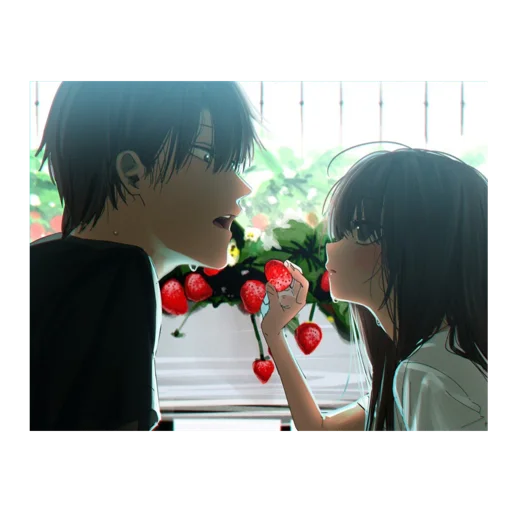 Эмодзи Cute anime love