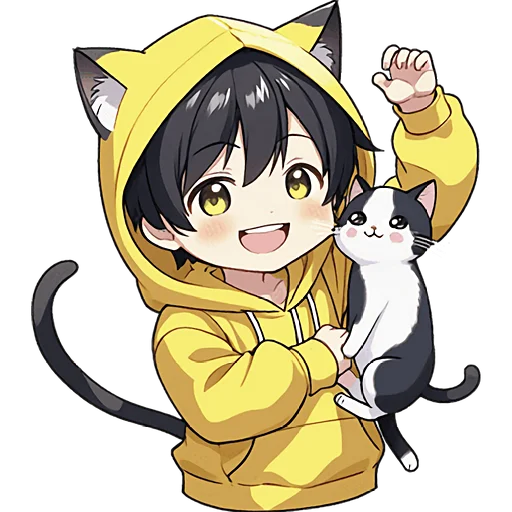 Эмодзи Худи кун и котик