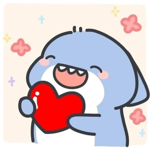 Эмодзи cute shark